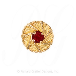 GS439 G - 14 Karat Gold Garnet Slide 